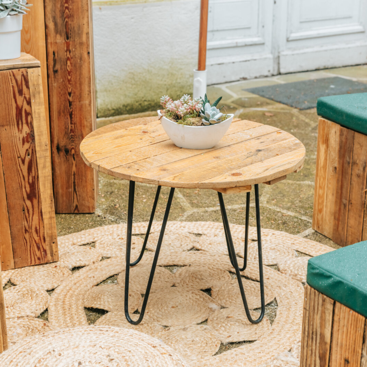 Table Basse Ronde Artisanale 2