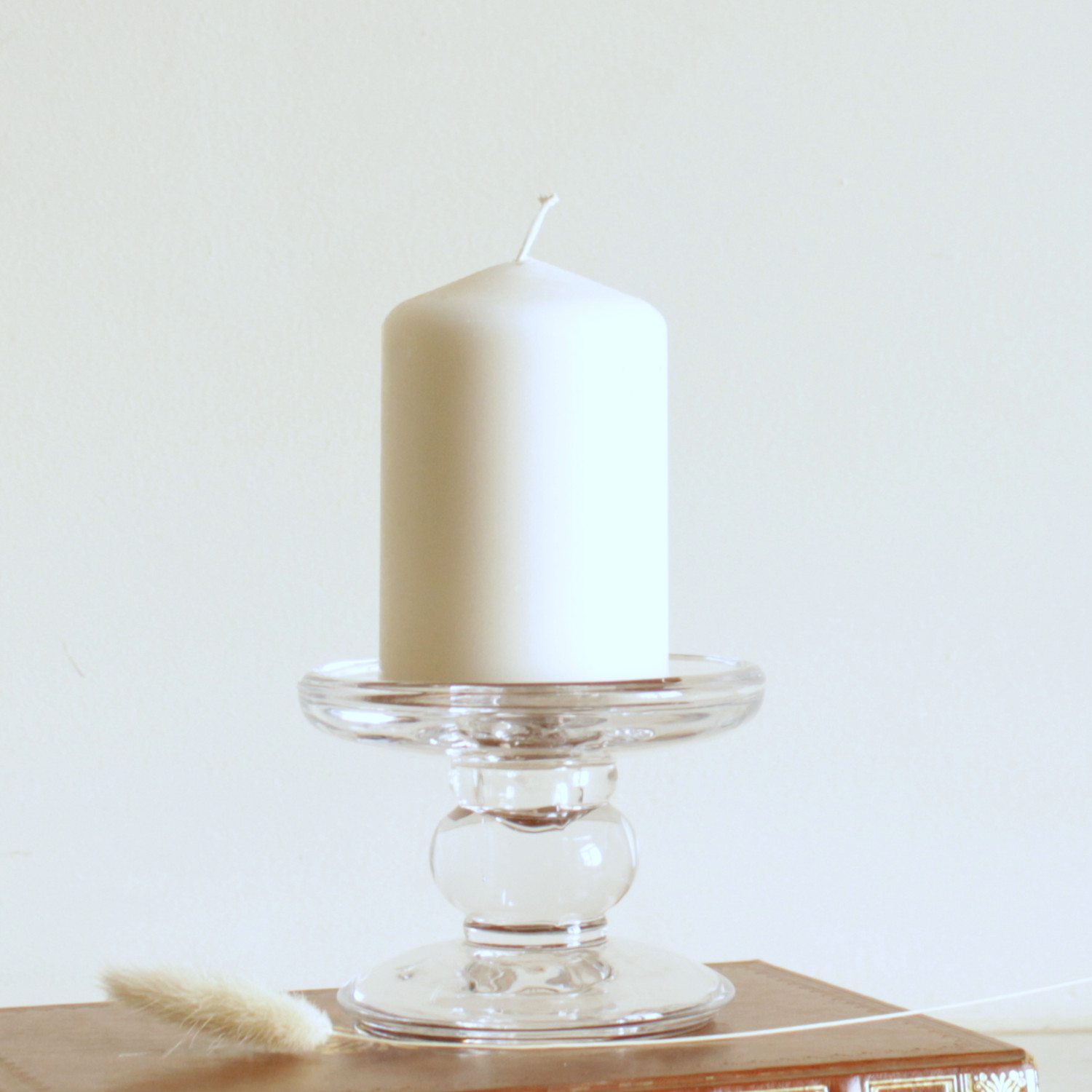 Bougeoir En Verre Transparent Cylindrique - 20x6 Cm - Abat-jour Coupe-vent Pour Bougies Piliers