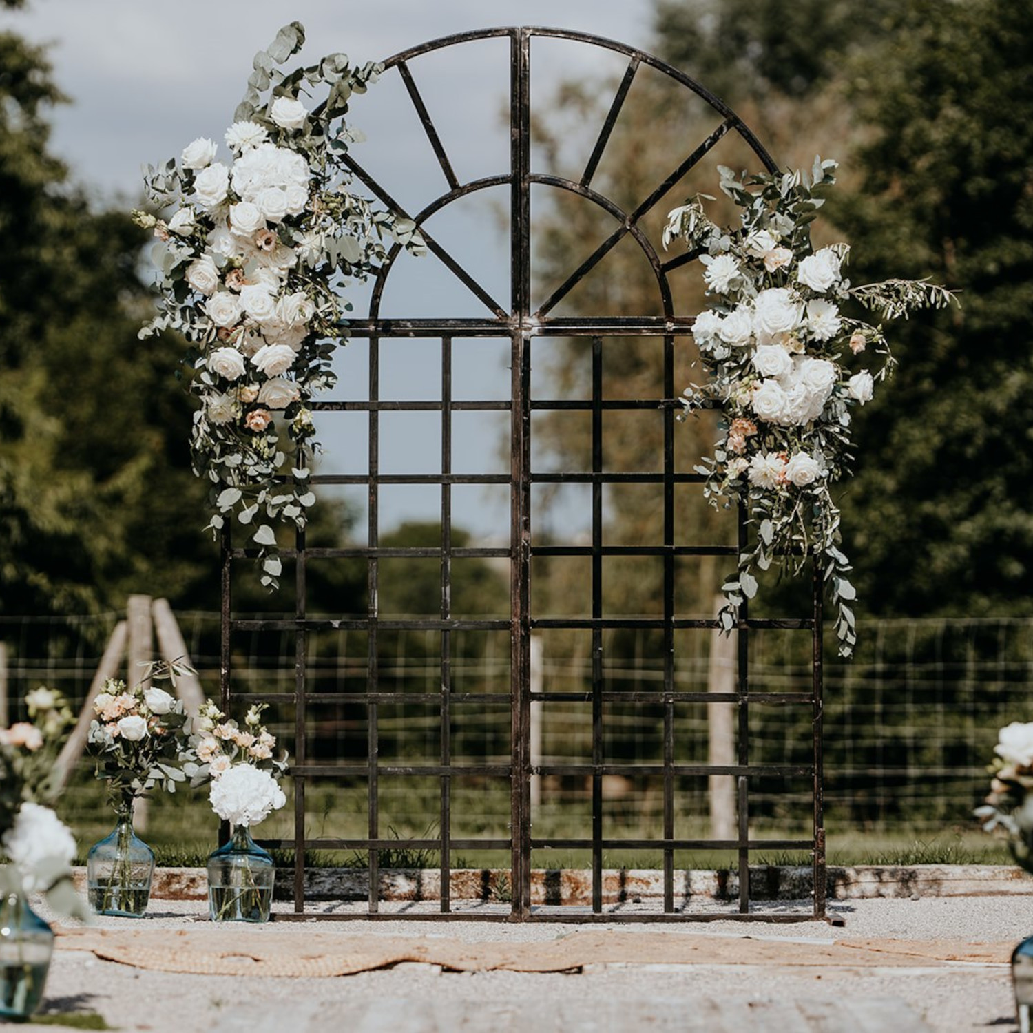 Arche De Mariage En Métal 3x3 M Réglable - Structure Carrée Pour Décoration DIY - Mariage, Anniversaire, Fête