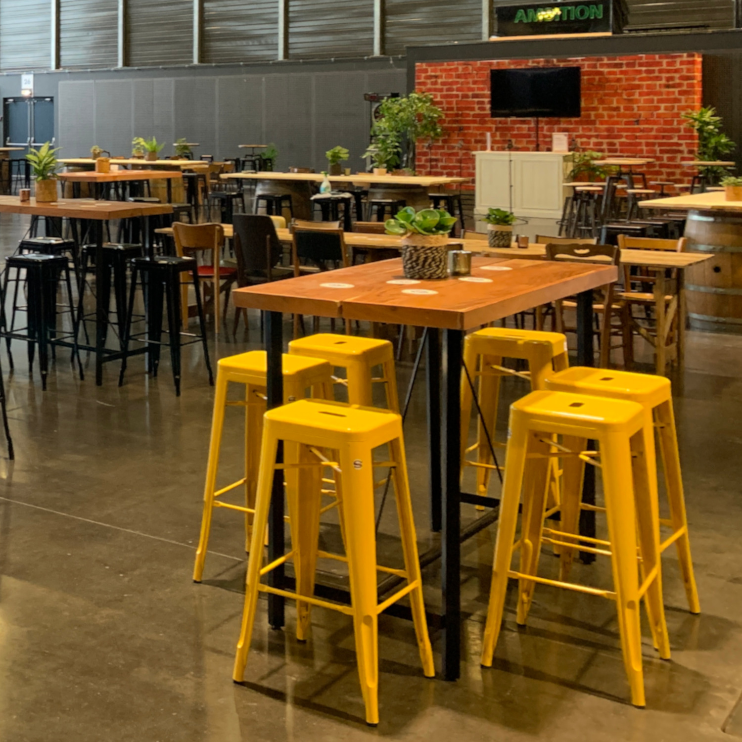Tabouret Metal Jaune