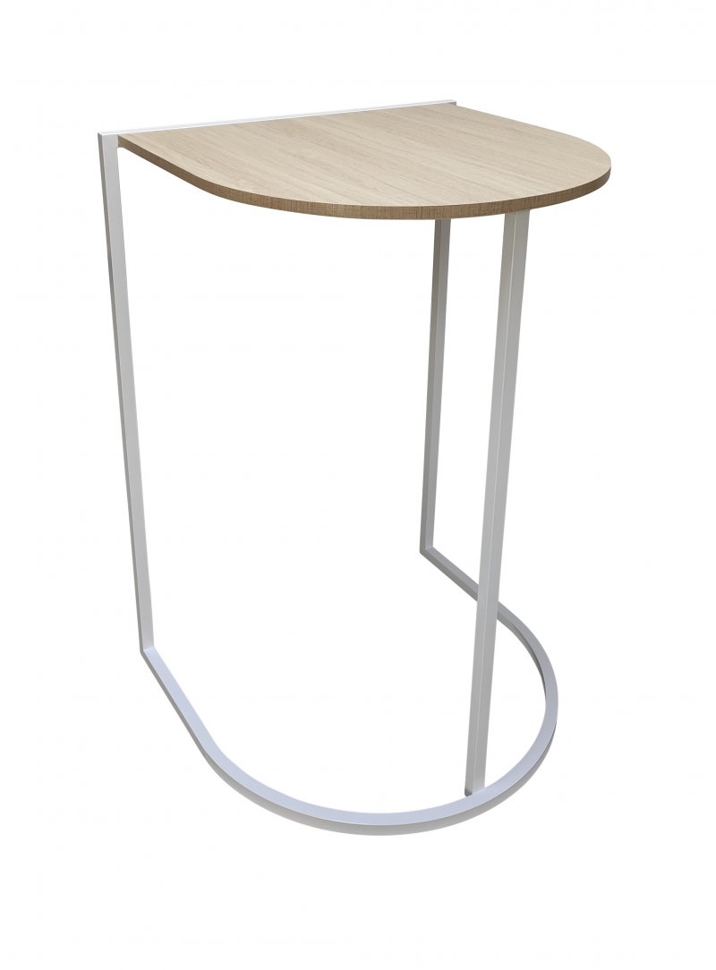 Mange Debout Empilable Kurvo Blanc Plateau Bois Clair Copie