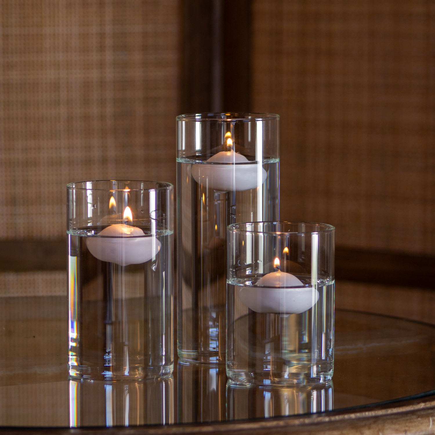 Serre De Jardin Verre Vase Cylindrique En Verre - Diam. 19 Cm, Hauteur 20 Cm - Transparent - Décoration Fleurs, Plantes Vase Grand