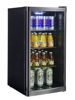 10 Refrigerateur Noir Vitre 90L